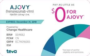 ajovy copay card|ajovy patient assistance program.